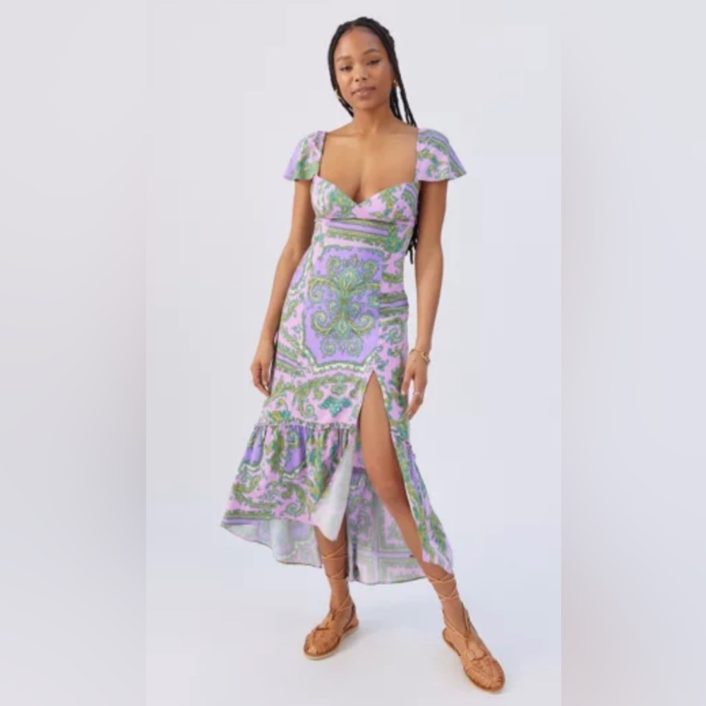 Urban Outfitters Siren Strappy Back Midi Dress - Size L